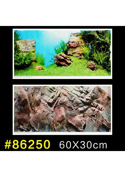 86250 S 60-30CM Stili Akvaryum Arka Plan Kağıt Duvar Resimli Balık Tankı Duvar Kağıdı Çift Taraflı Kayalık Okyanus Su Ot Juwel Arka Plan Boyama (Yurt Dışından)