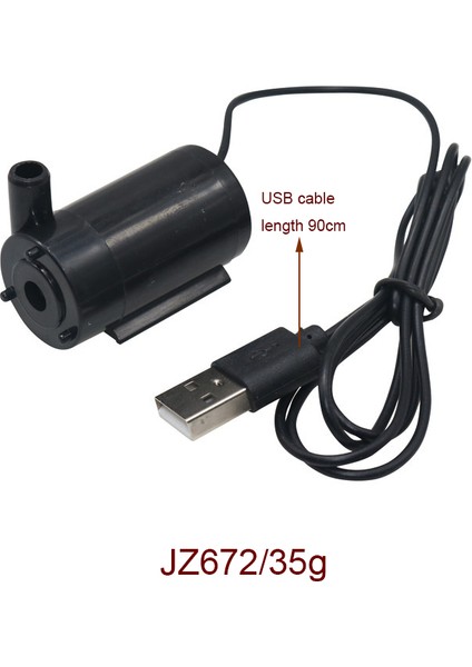 JZ672 USB Stili Dc 3V 5V 6V Daldırma Pompası Mikro Daldırma ve Amfibi Dc Motor Pompası Su Pompası 0.5V 3lh Destek - Amac (Yurt Dışından)