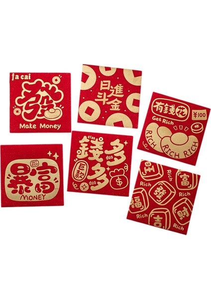 6 Çin Kırmızı 3.54INCHX3.54INCH Parti Doğum Günleri Için Hong Bao A (Yurt Dışından) indirimleri