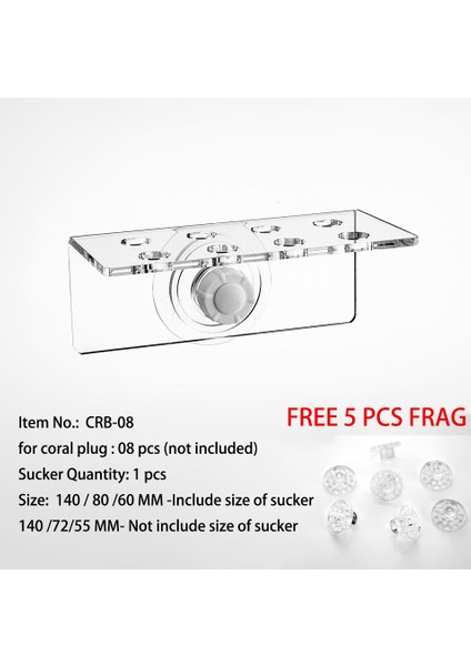 CRB08 Stili Deniz Kaynakları Mercan Kaide Destek Çerçevesi Akrilik Mercan Parça Fiş Raf Tutucu Destek Deniz Akvaryumu Aksesuarları (Yurt Dışından)