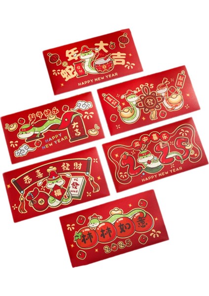 6x Çin Yeni Yılı Kırmızı Zarflar Fener Festivalleri Düğünü Için Kırmızı Paketler (Yurt Dışından) fırsatları