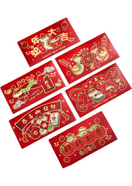 6x Çin Yeni Yılı Kırmızı Zarflar Fener Festivalleri Düğünü Için Kırmızı Paketler (Yurt Dışından) indirimleri