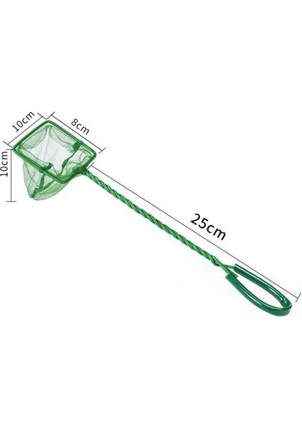 5.24 Inç Tarzı 1 Adet Uzun Saplı Kare Balık Ağı Temizlik Aracı Akvaryum Aksesuarları Taşınabilir Balıkçılık Fosforlu Yeşil Ağ Kılıfı (Yurt Dışından)