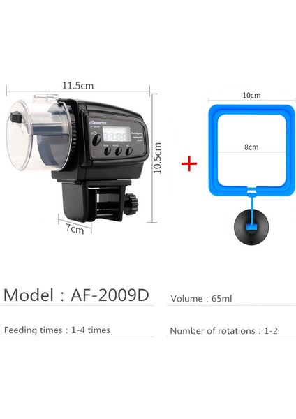 AF-2009D 2 Stilini Ayarla 1 Ünite Ayarlanabilir Otomatik Akvaryum Zamanlayıcı Otomatik Balık Tankı Havuzu Yiyecek Besleyici LCD ile Akvaryum Tankı Otomatik Balık Besleyici (Yurt Dışından)