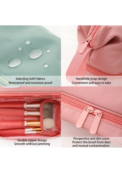 Makyaj Çantası - Çift Katlı Kozmetik Çantası, Büyük Tuvalet Çantası (Yurt Dışından) fiyatları