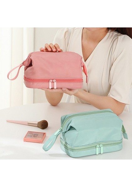 Makyaj Çantası - Çift Katlı Kozmetik Çantası, Büyük Tuvalet Çantası (Yurt Dışından) modelleri