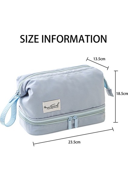 Makyaj Çantası - Çift Katlı Kozmetik Çantası, Büyük Tuvalet Çantası (Yurt Dışından) fırsatları