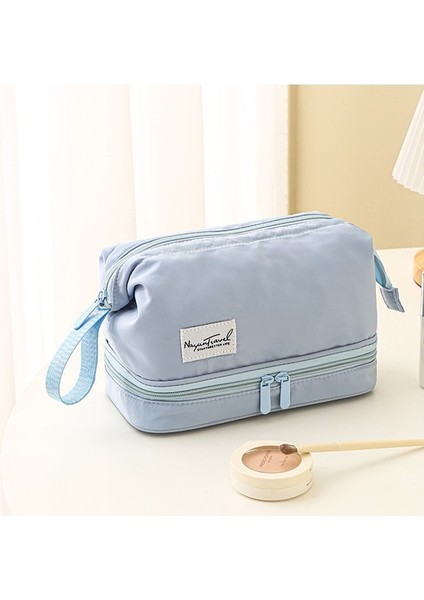 Makyaj Çantası - Çift Katlı Kozmetik Çantası, Büyük Tuvalet Çantası (Yurt Dışından) indirimleri
