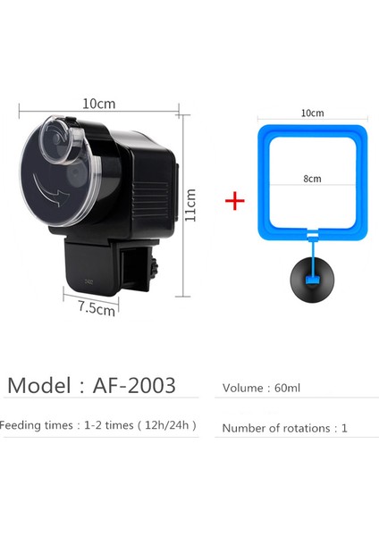 AF-2003 2 Stili Ayarla 1 Ünite Ayarlanabilir Otomatik Akvaryum Zamanlayıcı Otomatik Balık Tankı Havuzu Yiyecek Besleyici LCD ile Akvaryum Tankı Otomatik Balık Besleyici (Yurt Dışından)