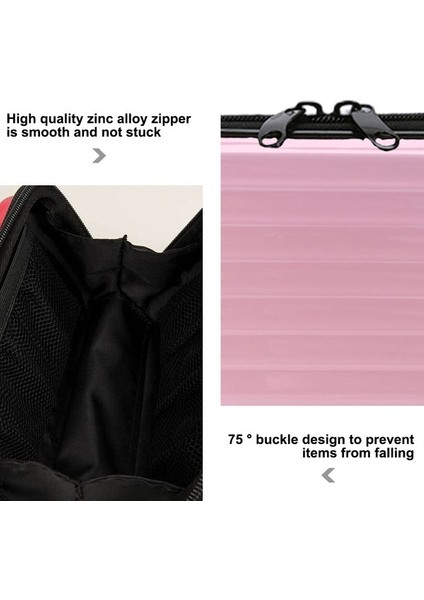 Çok Renkli Çok Fonksiyonlu 7 Inç Küçük Bavul Kozmetik Çantası B (Yurt Dışından) fırsatları