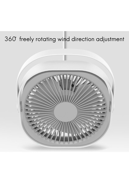 M102 4000MAH Şarj Edilebilir Mini Masaüstü Fan - Beyaz (Yurt Dışından) fiyatları