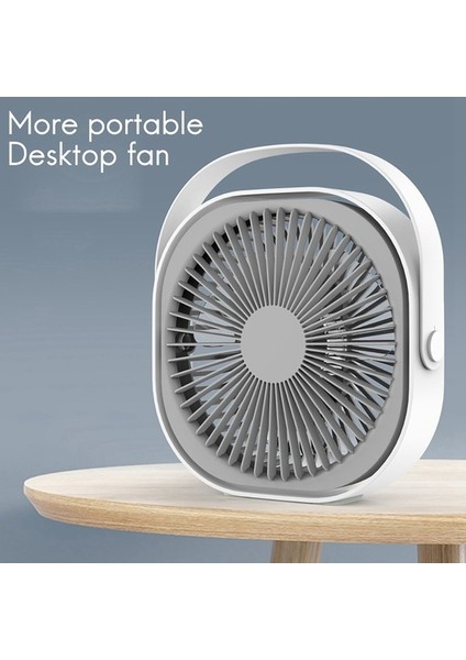 M102 4000MAH Şarj Edilebilir Mini Masaüstü Fan - Beyaz (Yurt Dışından) fırsatları