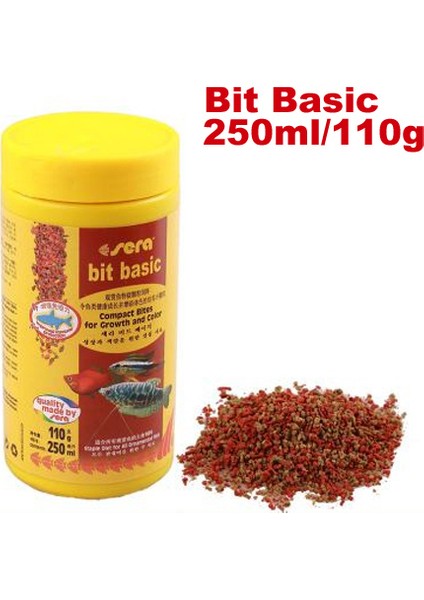 Bit Basic 250ML 110G Stili M Beden Sera Balık Yemi Çeşitleri Mini Bebek Discus Betta Guppy Dip Zeminli Kedibalığı En Çok Satan Akvaryum Malzemesi (Yurt Dışından)