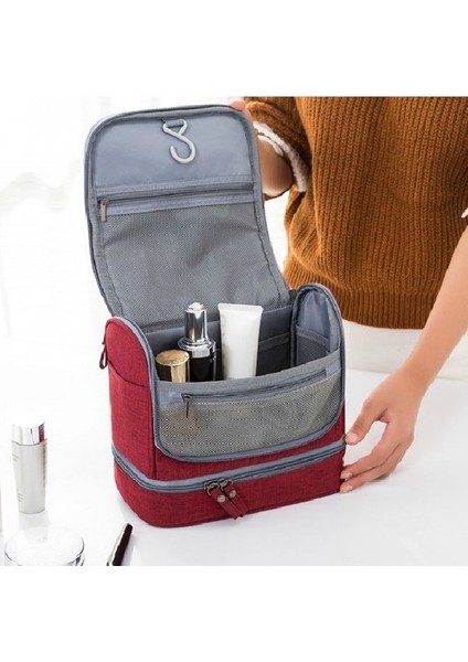 Kuru ve Islak Ayırma Tuvalet Saklama Çantası Kozmetik Çantası Erkek ve Kadın Su Geçirmez Banyo Çantası Seyahat Taşınabilir Kozmetik Çantası (Yurt Dışından) fırsatları