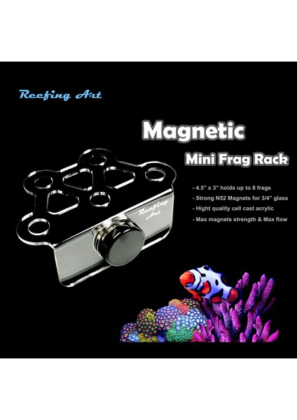 Mini Frag Raf Stili Reefing Art Süper Net Akrilik Manyetik Mercan Frag Raf Tutucu Akvaryum Için Cam Kalınlığına Uygun (Yurt Dışından)
