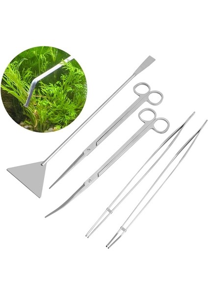 Bir Stil Akvaryum Canlı Bitki Balık Tankı Araçları Seti: Cımbız, Çakıl Düzeltici, Akvaryum Cam Temizleyici, Balık Tankı Temizleyici (Yurt Dışından) modelleri