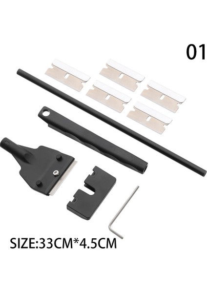 No.1 Tarzı Paslanmaz Çelik Akvaryum Balık Tankı Yosunu Kazıyıcı Bıçak Su Canlı Bitki Ot Temizleme Fırça Çoklu Araç Temizleyici Set Kit (Yurt Dışından)