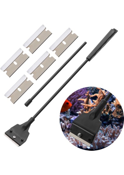 No.1 Tarzı Paslanmaz Çelik Akvaryum Balık Tankı Yosunu Kazıyıcı Bıçak Su Canlı Bitki Ot Temizleme Fırça Çoklu Araç Temizleyici Set Kit (Yurt Dışından) fiyatları
