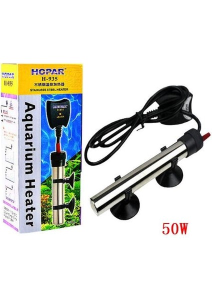 50W Tarzı Ab Adaptör Fişi Akvaryum Isıtıcı Çubuğu Paslanmaz Çelik Ayarlanabilir Derece Celsius Sıcaklık Kontrolü Su Isıtıcı Balık Tankı Için (Yurt Dışından)