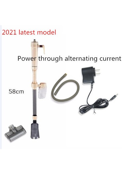 58C Tarzı 1 Ünite Otomatik Balık Kum Akvaryum Temizleyici Elektrikli Akvaryum Süpürge Pompası Filtre Su Değiştirici Kum Yıkayıcı Su Hortumu Tüp - Turkish (Yurt Dışından)