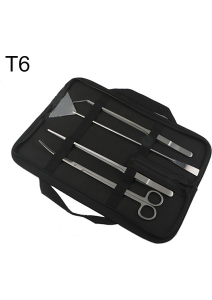 T6 Stili Akvaryum Araçları Kiti Cımbız Paslanmaz Çelik Temizlik Araçları Sucul Bitkiler Balık Tankı Akvaryum Aksesuarları (Yurt Dışından)