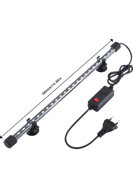 EU38CM Beyaz Kırmızı Stil Balık Tankı Aydınlatma Amfibik LED Akvaryum Lambası Küçük Çift Kullanımlı Çim Lambası Yüksek Frekanslı Cam Tüp Arowana Lambası (Yurt Dışından)