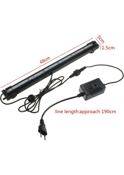 48CM Uzunluk Stili Akvaryum LED Aydınlatma 48CM Rgb LED Tüp Su Geçirmez IP68 Daldırma Renkli Hava Kabarcıklı Mercan Bitkiler Büyüme Lambası Balık Tankı Uzaktan Kumanda (Yurt Dışından)