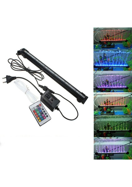 48CM Uzunluk Stili Akvaryum LED Aydınlatma 48CM Rgb LED Tüp Su Geçirmez IP68 Daldırma Renkli Hava Kabarcıklı Mercan Bitkiler Büyüme Lambası Balık Tankı Uzaktan Kumanda (Yurt Dışından) fiyatları
