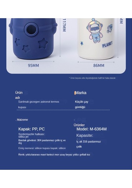 Astronot Çocuk Çelik Matara Matara Suluk 500ML (Yurt Dışından) fırsatları