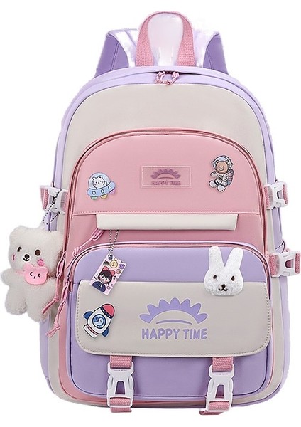 Sevimli Öğrenci Sırt Çantası - Koyu Mavi (Yurt Dışından)