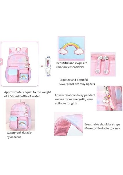 Ilkokul Için Kawaii Kız Sırt Çantası Bölmeli Çocuk Kitap Çantası Kızlar Için Sevimli Öğrenci Sırt Çantası (Yurt Dışından) modelleri