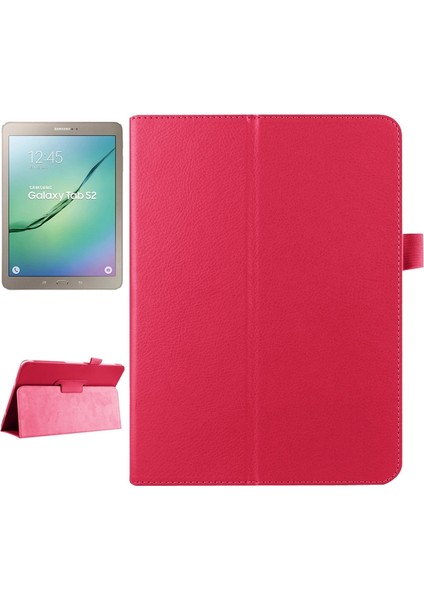 Galaxy Tab S2 9.7 / T815 Için Litchi Texture Akıllı Pu Kılıf (Yurt Dışından)