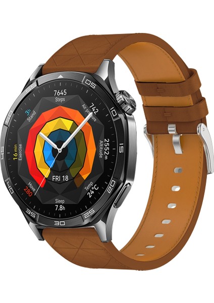 Huawei Watch Gt 5 / Gt 5 Pro 46MM Için Kare Deri Kayış (Yurt Dışından)