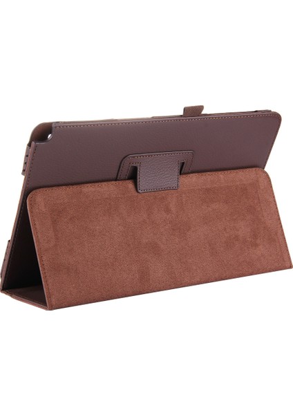 Tab A 10.1 (2016) / P585 Için Litchi Dokulu Pu Kılıf (Yurt Dışından) indirimleri