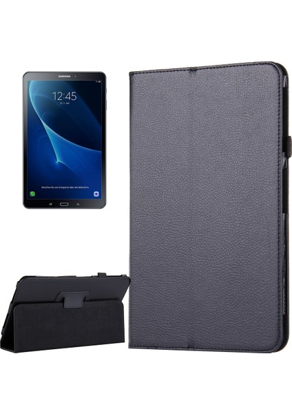 Galaxy Tab A 10.1 / T580 Için Litchi Dokulu Pu Kılıf (Yurt Dışından)