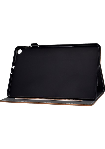 Samsung Galaxy Tab A7 Lite T220 Için Sığır Derisi Dokulu Kılıf (Yurt Dışından)