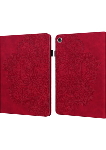 Samsung Galaxy Tab A8 10.5 2021 Için Kabartmalı Desenli Pu Kılıf (Yurt Dışından)