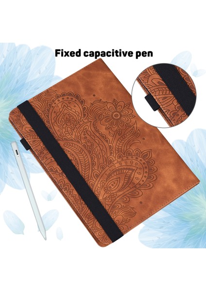 Samsung Galaxy Tab A8 10.5 2021 Için Kabartmalı Desenli Pu Kılıf (Yurt Dışından) modelleri