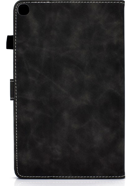 Samsung Galaxy Tab A7 T220 Sığır Derisi Doku Kılıf Samsung Galaxy Tab A7 Lite T220 Için (Yurt Dışından) modelleri