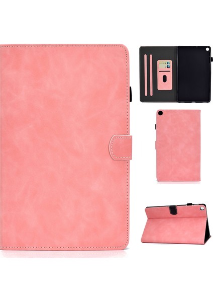 Samsung Galaxy Tab A7 Lite T220 Için Sığır Derisi Dokulu Kılıf (Yurt Dışından)