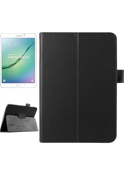 Galaxy Tab S2 8.0 / T715 Için Litchi Dokulu Deri Kılıf (Yurt Dışından)