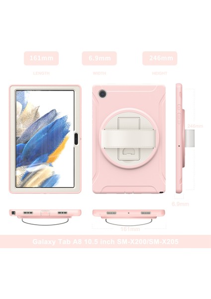 Samsung Galaxy Tab A8 10.5 2021 Için Tpu + Pc Tablet Kılıfı (Yurt Dışından)