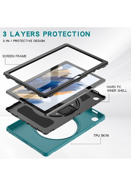 Samsung Galaxy Tab A8 10.5 2021 Için Tpu + Pc Tablet Kılıfı (Yurt Dışından) fırsatları