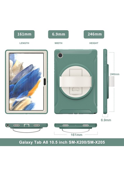 Samsung Galaxy Tab A8 10.5 2021 Için Tpu + Pc Tablet Kılıfı (Yurt Dışından) modelleri