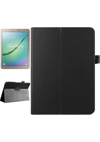 Galaxy Tab S2 9.7 / T815 Için Litchi Texture Akıllı Pu Kılıf (Yurt Dışından)