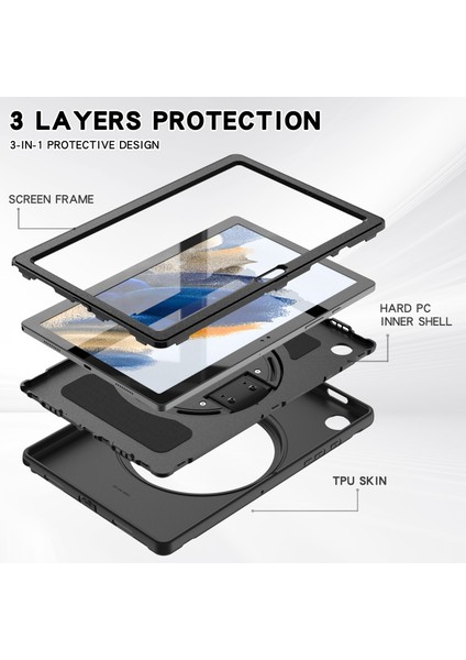 Samsung Galaxy Tab A8 10.5 2021 Için Tpu + Pc Tablet Kılıfı (Yurt Dışından) fırsatları