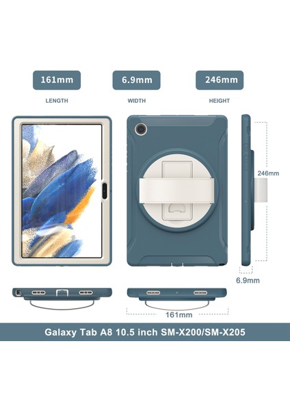Samsung Galaxy Tab A8 10.5 2021 Için Tpu + Pc Tablet Kılıfı (Yurt Dışından) modelleri