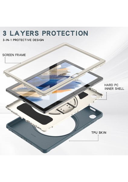 Samsung Galaxy Tab A8 10.5 2021 Için Tpu + Pc Tablet Kılıfı (Yurt Dışından) fırsatları