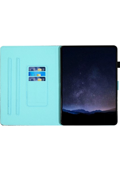 Samsung Galaxy Tab A9+ Için Boyalı Deri Kılıf (Yurt Dışından)