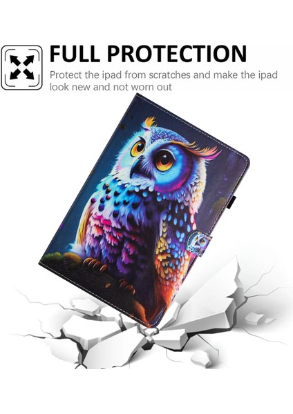 Samsung Galaxy Tab A9+ Için Boyalı Deri Kılıf (Yurt Dışından)
